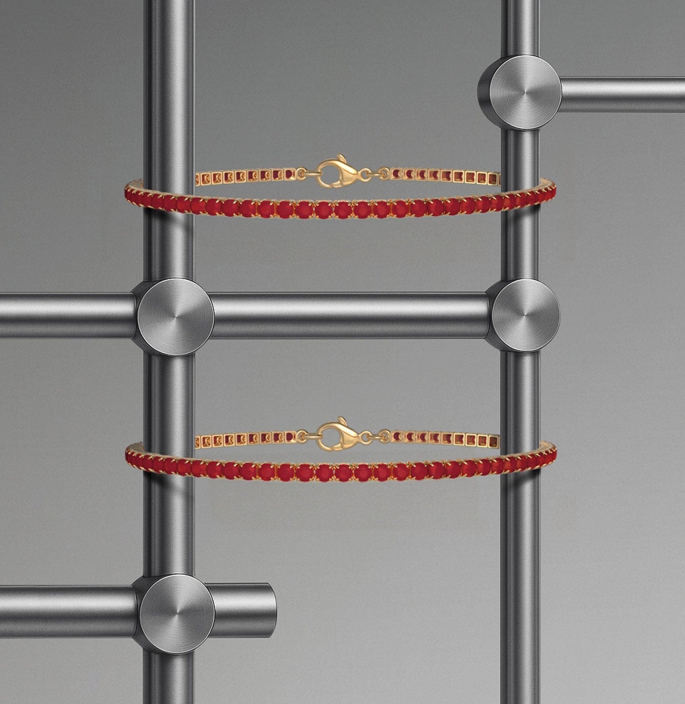 MIrai Bracelets on sculpture.