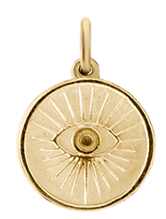Miansai Pendants Evil Eye Pendant, Gold Vermeil Polished Gold