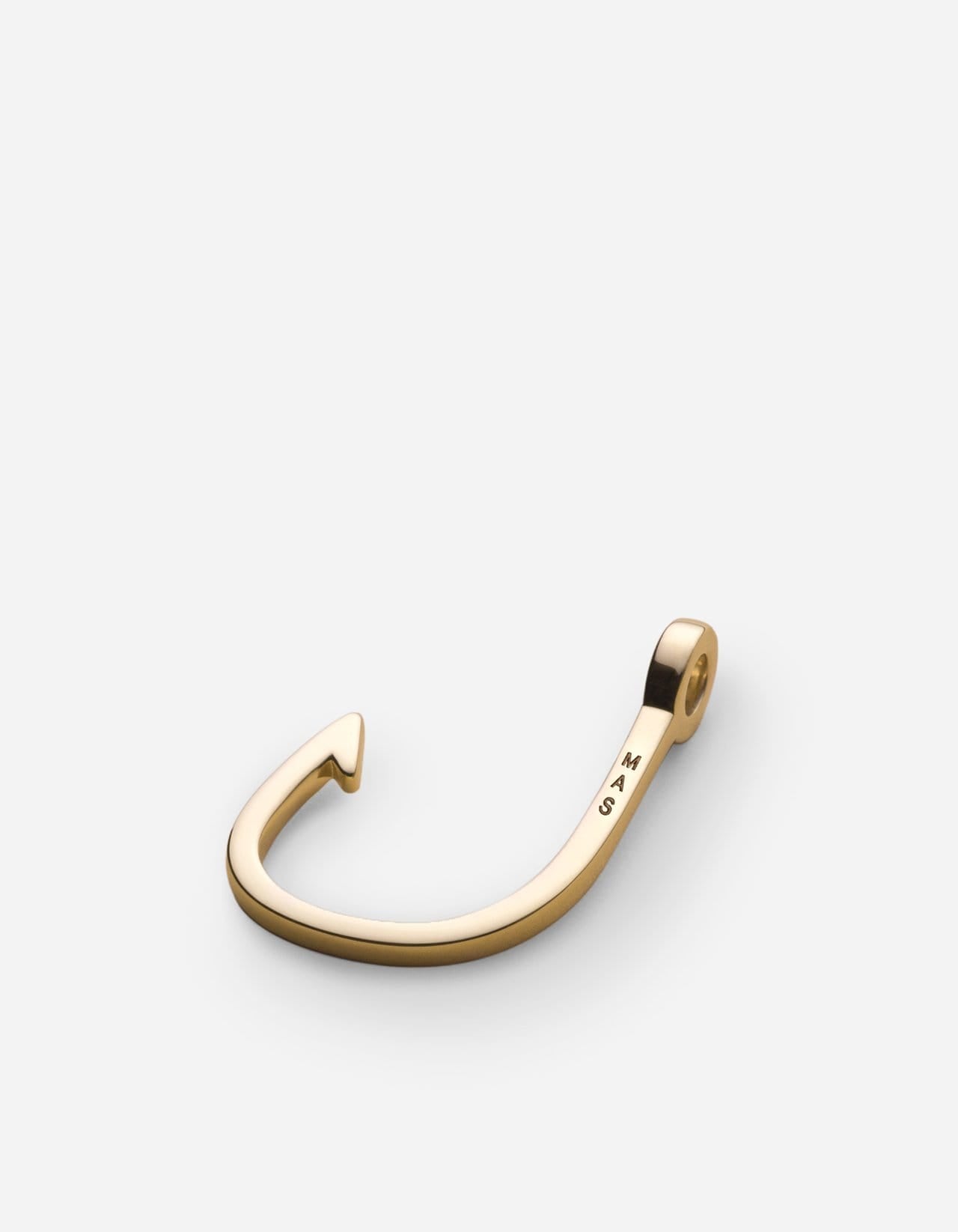 Miansai Gold Hook Leather Bracelet Black