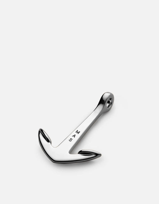 Miansai Hooks/Anchors Anchor Leather, Silver Black / Stainless Steel / Monogram: Yes