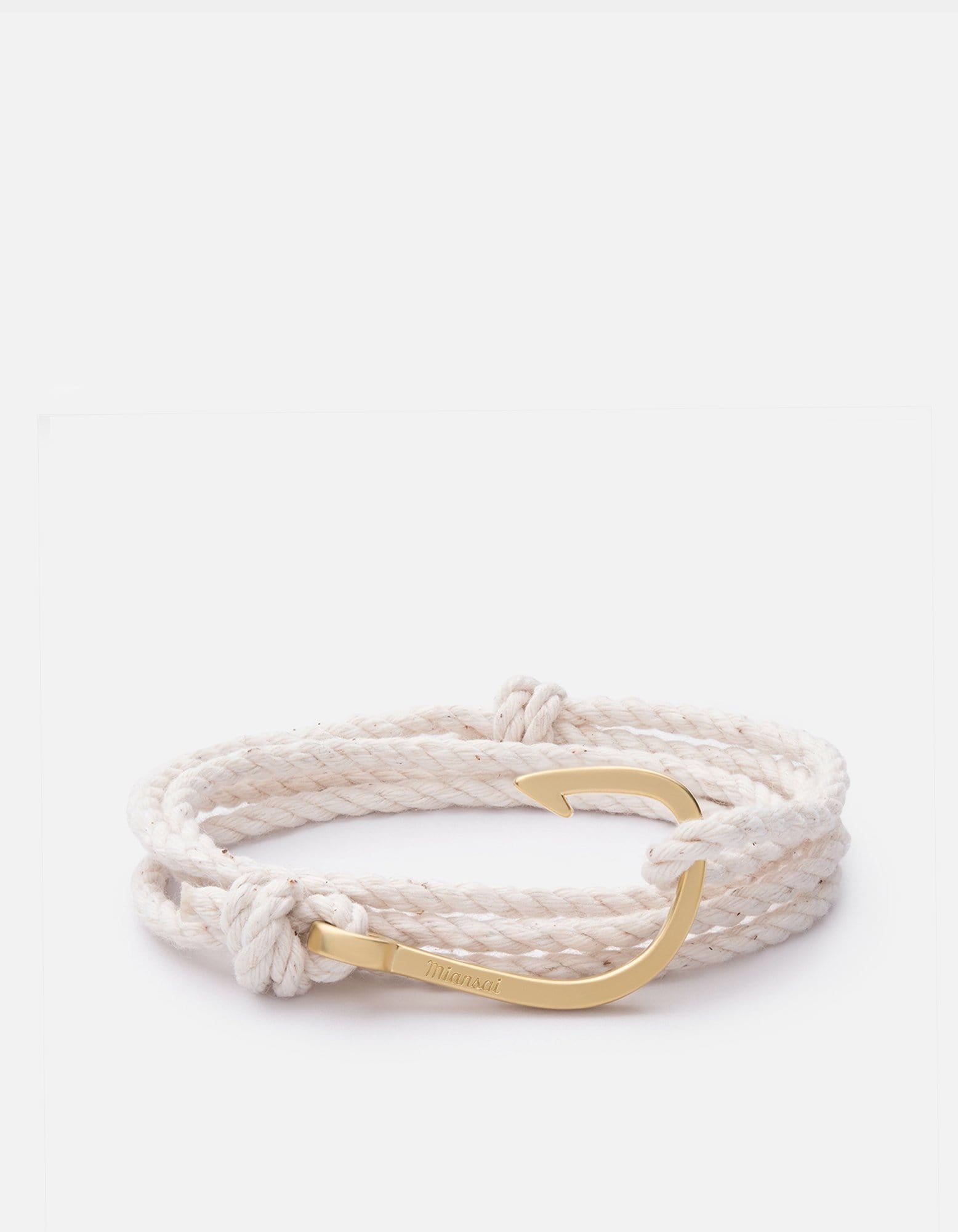 Hook on Rope Bracelet, Matte Gold | Men's Bracelets | Miansai