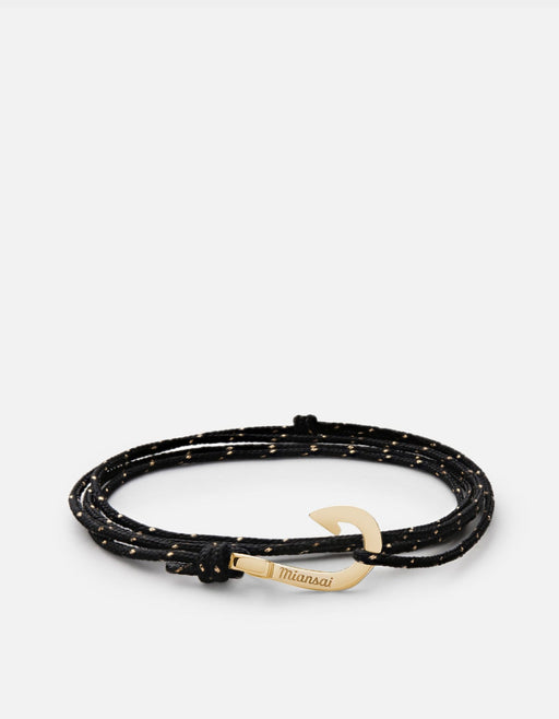 Miansai Hooks/Anchors Mini Hook Rope, Gold Onyx / O/S