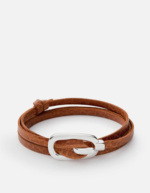 Miansai Bracelets New Gamle Leather Bracelet, Silver Plated Sahara / O/S