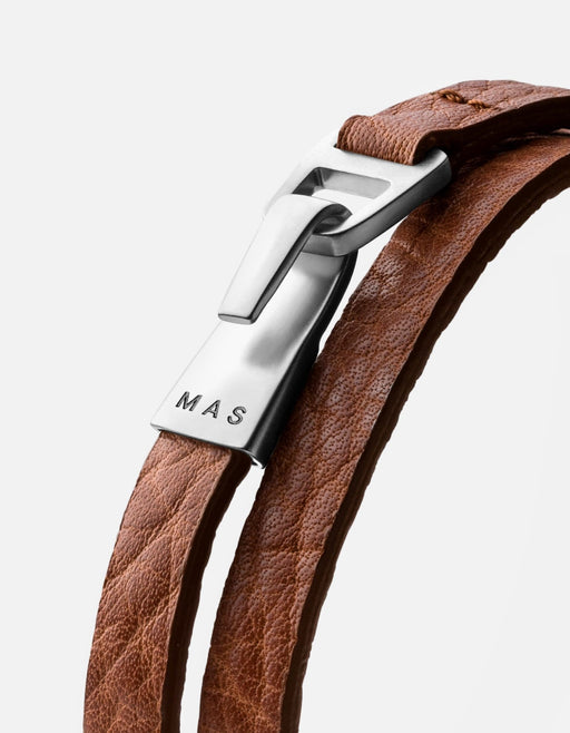 Miansai Bracelets Moore Wrap, Sterling Silver Sahara / M / Monogram: Yes