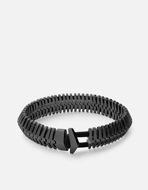 Miansai Bracelets Klink Bracelet, Matte Black Rhodium Solid Black / M