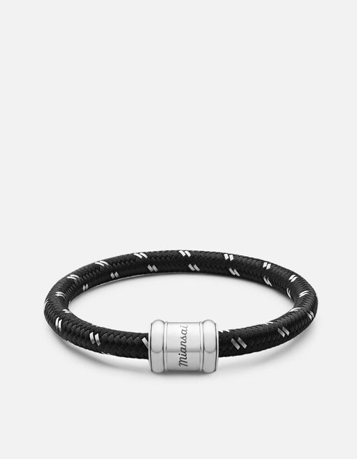 Miansai Bracelets Single Rope Casing, Silver Black/Steel / M