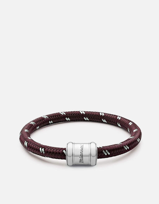 Miansai Bracelets Single Rope Casing, Silver Bordeaux / M