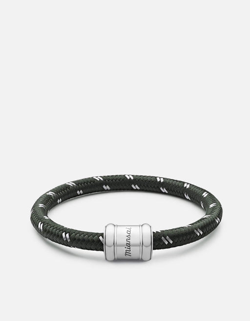 Miansai Bracelets Single Rope Casing, Silver Verde/Steel / M