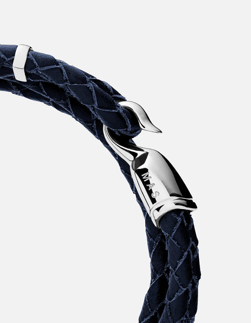 Miansai Bracelets Trice, Sterling Silver Navy Blue / M / Monogram: Yes