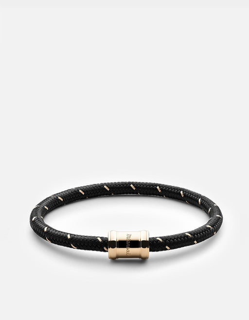 Miansai Bracelets Mini Single Rope Casing, Gold Black/Gold / S