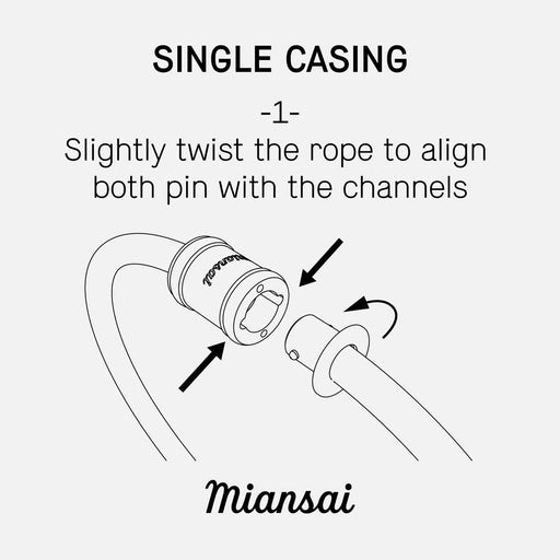 Miansai Bracelets Mini Single Rope Casing, Gold