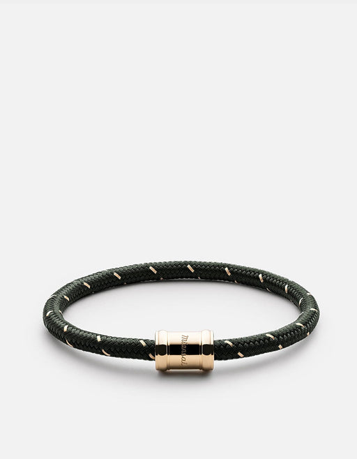 Miansai Bracelets Mini Single Rope Casing, Gold Verde / S