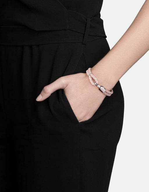Miansai Women's Sterling Silver Single Trice Bracelet w/Sleeve Light Pink