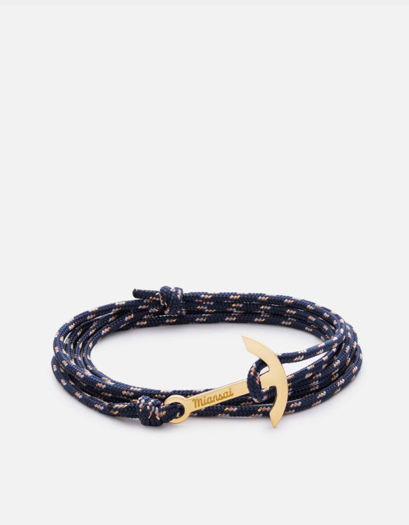 Miansai Hooks/Anchors Mini Modern Anchor Rope, Gold Midnight / O/S