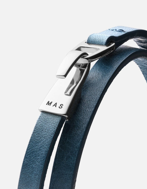 Miansai Bracelets Moore Wrap, Sterling Silver Slate / M / Monogram: Yes