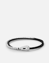 Miansai Bracelets Centra Rope Bead Bracelet, Sterling Silver Black / S