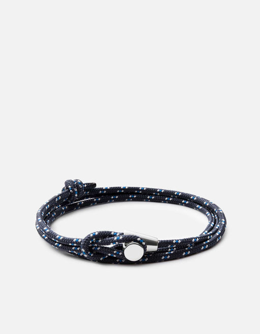 Miansai Bracelets Splice Rope Wrap Bracelet, Sterling Silver Indigo / O/S