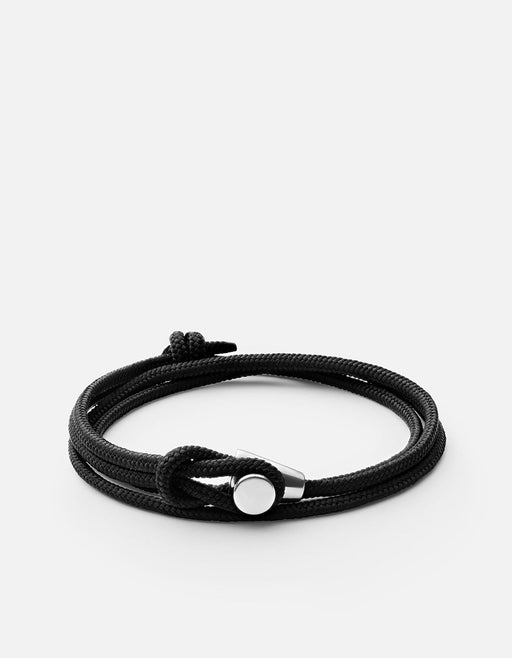 Miansai Bracelets Splice Rope Wrap Bracelet, Sterling Silver Solid Navy / O/S