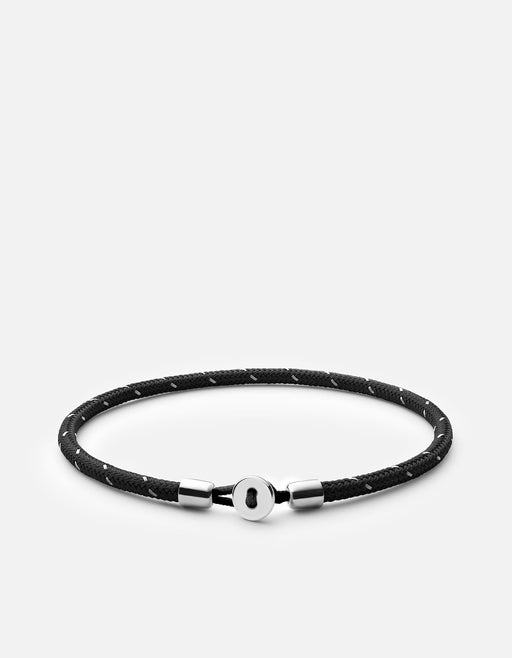 Miansai Bracelets Nexus Rope Bracelet, Sterling Silver Black/Steel / M