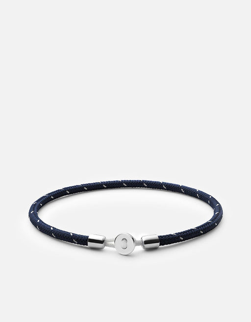 Miansai Bracelets Nexus Rope Bracelet, Sterling Silver Navy/Steel / M