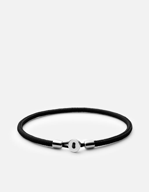 Miansai Bracelets Nexus Rope Bracelet, Sterling Silver Solid Black / M