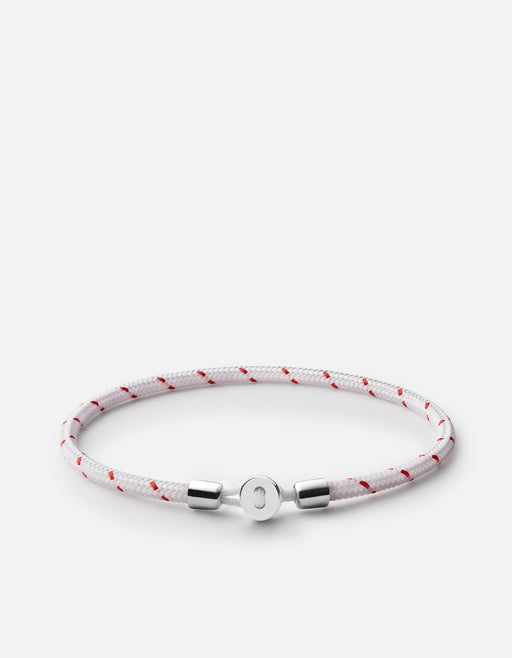 Miansai Bracelets Nexus Rope Bracelet, Sterling Silver White/Red / M
