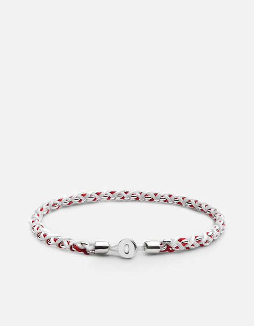 Miansai Bracelets Nexus Chain Bracelet, Sterling Silver White/Red / M