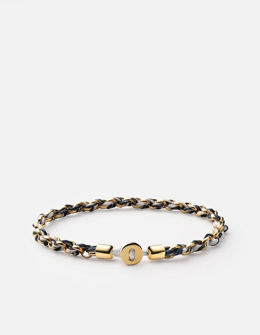 Miansai Bracelets Nexus Chain Bracelet, Gold Vermeil Navy/White / S