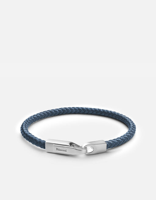 Miansai Bracelets Crew Rope Bracelet, Matte Silver Slate / M