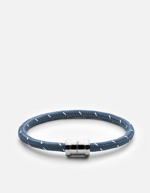 Miansai Bracelets Mini Single Rope Casing, Silver Slate/Steel / M