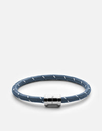 Miansai Bracelets Mini Single Rope Casing, Silver Slate/Steel / M