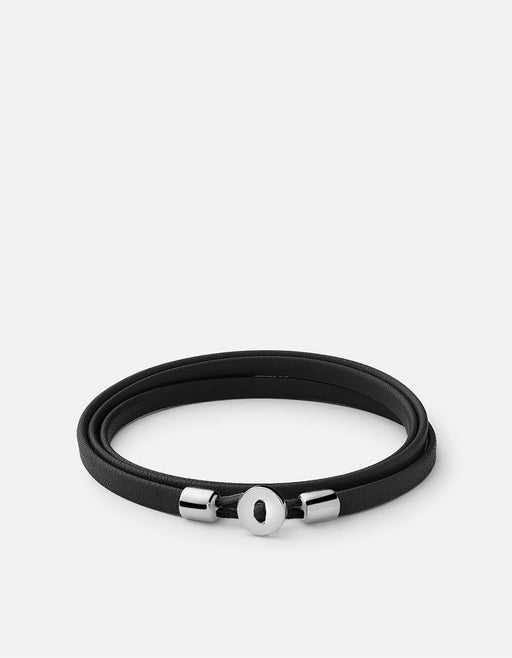 Miansai Bracelets Nexus Wrap Bracelet, Sterling Silver Black / M