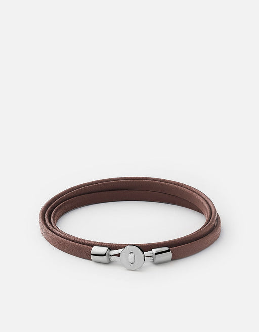 Miansai Bracelets Nexus Wrap Bracelet, Sterling Silver Brown / M
