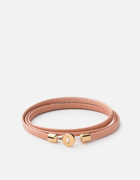 Miansai Bracelets Nexus Wrap Bracelet, Gold Vermeil Salmon / S