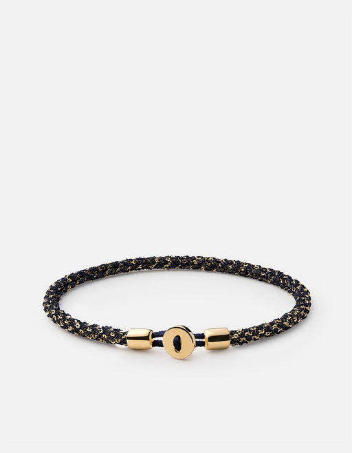 Miansai Bracelets Nexus Woven Bracelet, Gold Vermeil Navy Blue / S