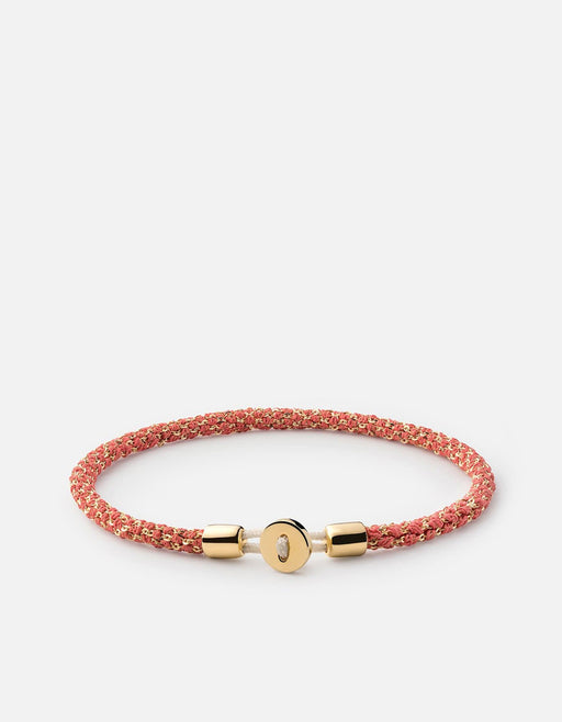 Miansai Bracelets Nexus Woven Bracelet, Gold Vermeil Red / S