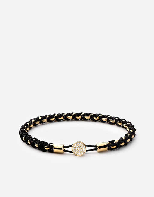 Miansai Bracelets Nexus Chain Bracelet, Gold Pavé Black/Gold Vermeil Sapphire / S