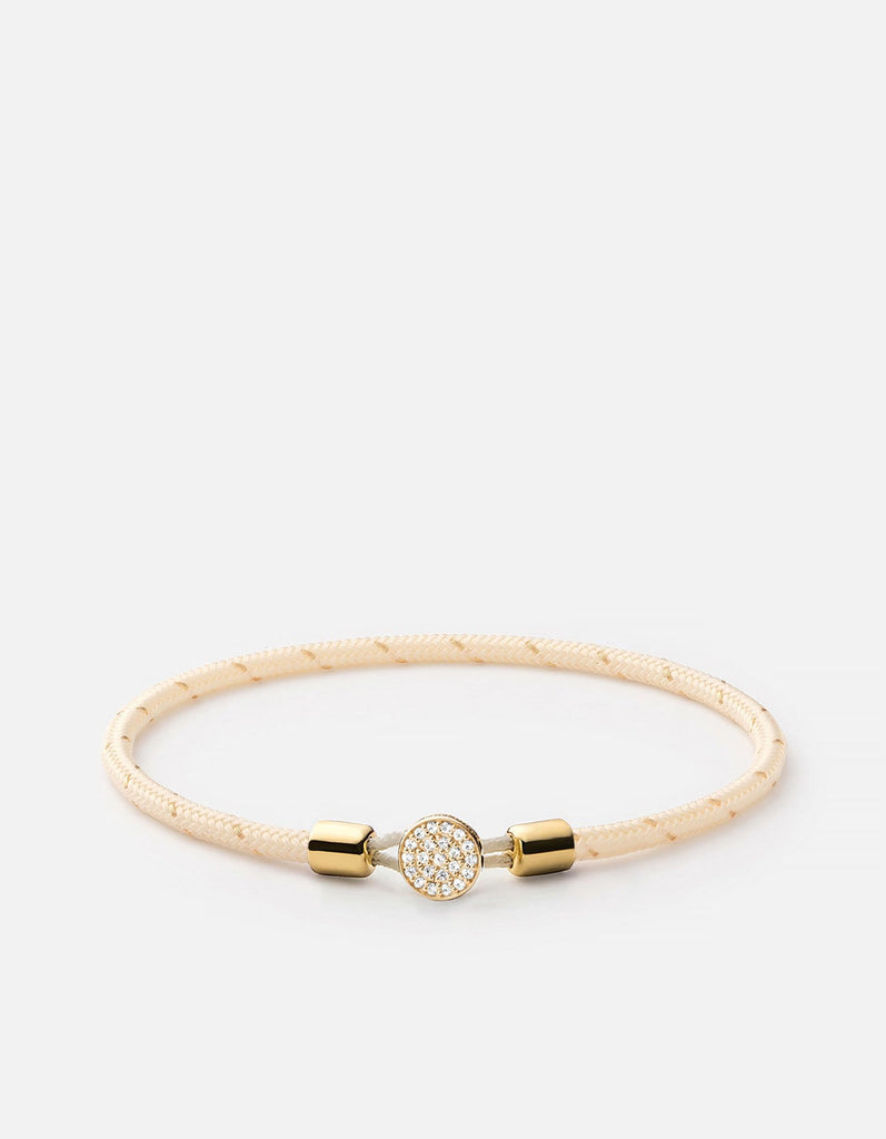Miansai Bracelets Nexus Rope Bracelet, 14k Gold Pavé Natural/Gold / S