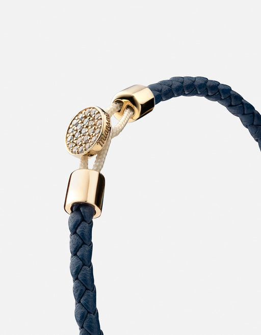 Miansai Bracelets Nexus Leather Bracelet, Gold Vermeil/Sapphire