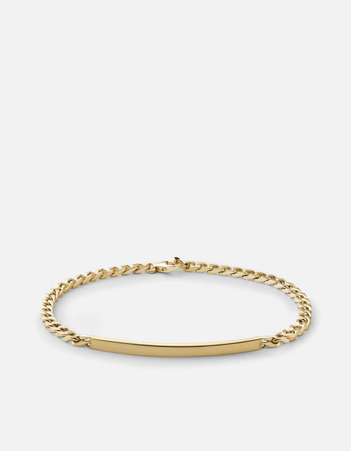 Miansai Bracelets 3mm ID Chain Bracelet, Gold polished gold / S / Monogram: No