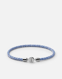 Miansai Bracelets Nexus Ribbon Bracelet, Sterling Silver Light Blue / M