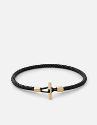 Miansai Bracelets Vice Rope Bracelet, Gold Vermeil Solid Black / M