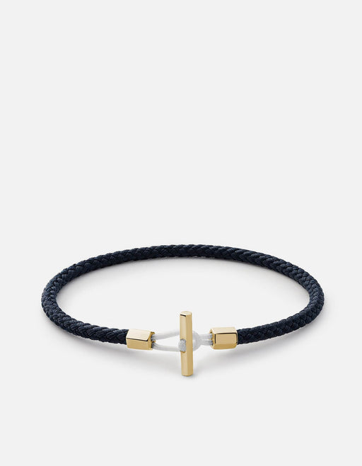 Miansai Bracelets Vice Rope Bracelet, Gold Vermeil Solid Navy / M