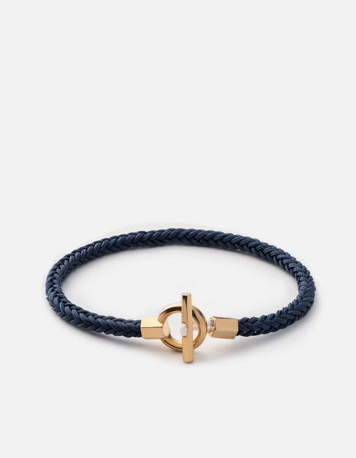Miansai Bracelets Atlas Rope Bracelet, Gold Vermeil Navy Blue / M
