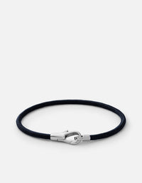 Miansai Bracelets Knox Rope Bracelet, Sterling Silver Solid Navy / M