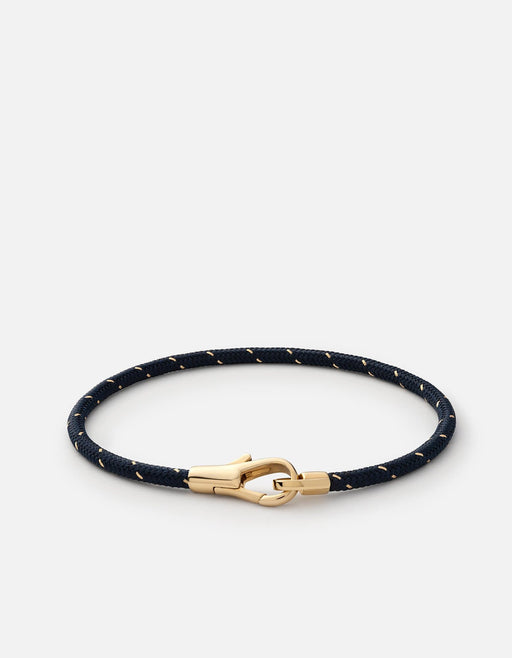 Miansai Bracelets Knox Rope Bracelet, Gold Vermeil Navy/Gold / S