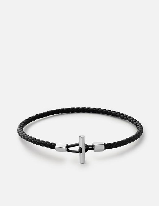 Miansai Bracelets Vice Leather Bracelet, Sterling Silver Black / M