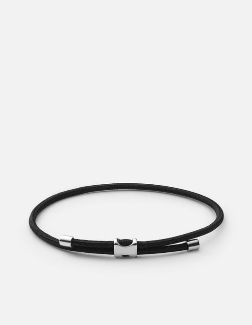 Miansai Bracelets Orson Pull Bungee Rope Bracelet, Sterling Silver Black / O/S