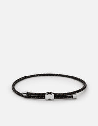 Miansai Bracelets Orson Pull Bungee Rope Bracelet, Sterling Silver Black/Brown / O/S