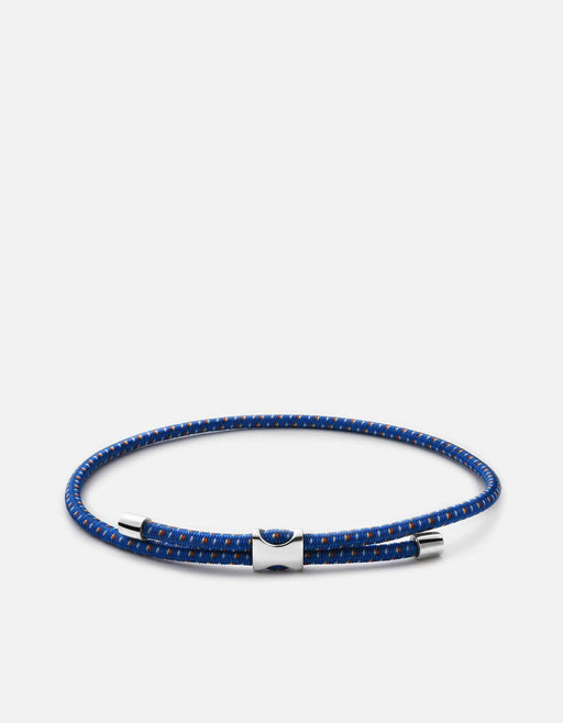Miansai Bracelets Orson Pull Bungee Rope Bracelet, Sterling Silver Cobalt Blue / O/S